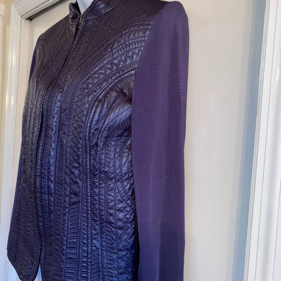 Peter Nygard Purple Size 10 Leather Jacket EUC - Picture 4 of 9